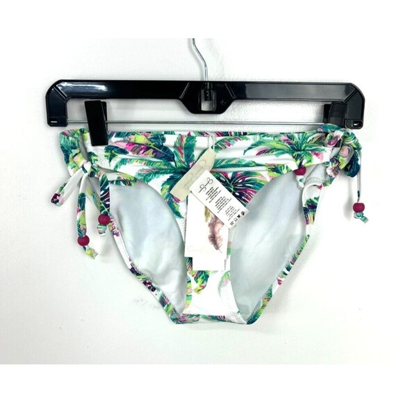 New Jessica Simpson Women Sz M Bikini Bottom Hipster Multicolor Floral Side Tie - Picture 5 of 8